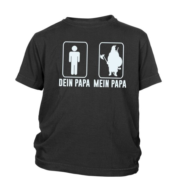 Dein Papa mein Papa Wikinger - Kinder Tshirt
