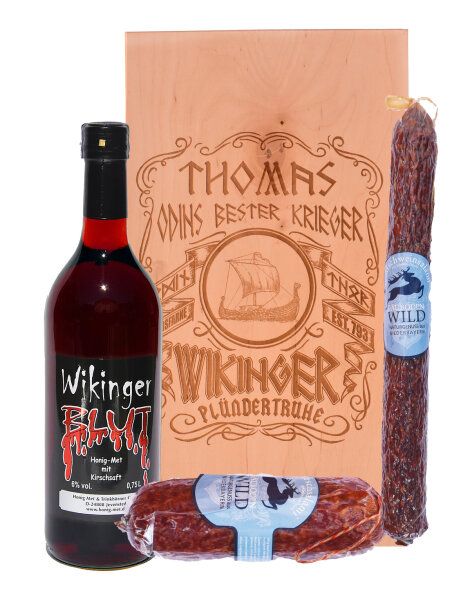 Wikinger Pl&uuml;ndertruhe Odins bester Krieger Namen personalisiert Geschenk