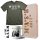 M.A.S.H Geschenkbox mit Tshirt Aufkleber Tasse Lazarett Milit&auml;r Army XL
