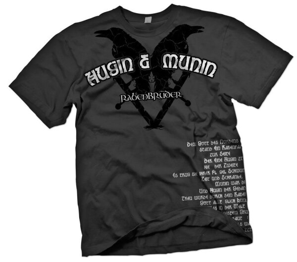 Rabenbr&uuml;der T-Shirt Hugin Munin Odin Thorhammer Wikinger Walhalla Vikings Runen M