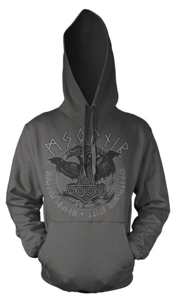 Mj&ouml;lnir Donars Malmer - Kapuzensweat Odin Valhalla Wikinger Thorhammer L