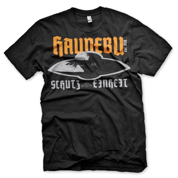 Haunebu 2 - Tshirt Neuschwabenland Reichsflugscheibe Geheimwaffe UFO Wehrmacht 3XL