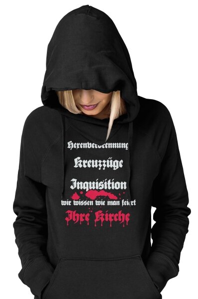 Ihre Kirche- Lady Hooded Sweat Wikinger Vikings Ragnar Wotan Odin Thor