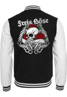 Baseballjacke - Frei u. B&ouml;se Staatsfeind Tattoo...