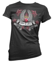 Frei & B&ouml;se - Herz u. Knarren - GirlieShirt Hool...