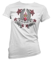 Frei & B&ouml;se - Herz u. Knarren - GirlieShirt...