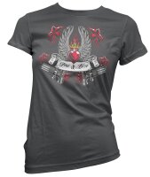 Frei & B&ouml;se - Herz u. Knarren - GirlieShirt Utra...
