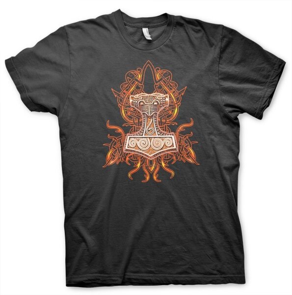 Zu richten den Feind - Tshirt Thorhammer Mj&ouml;lnir Odin Wotan L