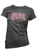Thor Donngergott G&ouml;tterhammer - Girlieshirt Asgard...