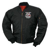 MA1 Bomberjacke schwarz - Frei u. B&ouml;se Staatsfeind