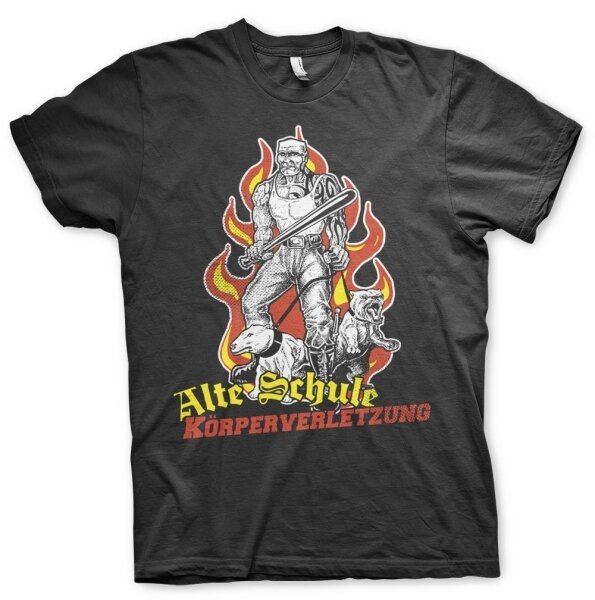 Alte Schule K&ouml;rperverletzung T-shirt Deutschrock Streetwear Punk Skin Hool