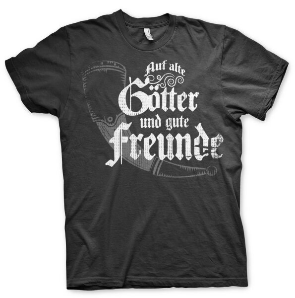 B&ouml;se Menschen - Tshirt  Auf alte G&ouml;tter Wikinger Auf gute Freunde frei b&ouml;se Rock