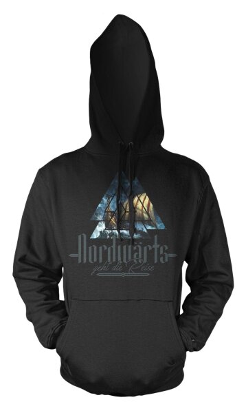 Nordw&auml;rts geht die Reise - Kapuzensweat Viking Thorhammer Allvater Odin